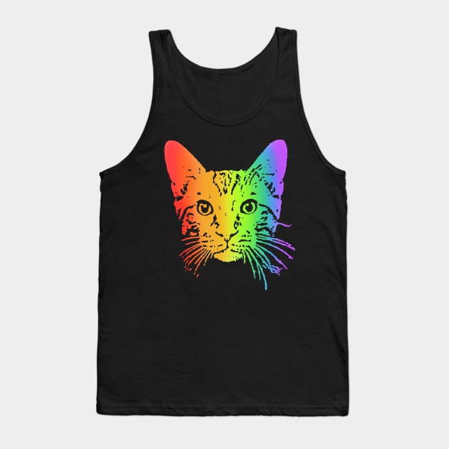 Rainbow Tabby Tank Top by childofthecorn